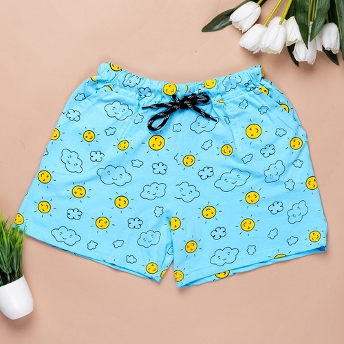 SOFT PURE COTTON GRAPHIC LOUNGE CASUAL COMFORTABLE YOGA WOMEN SHORTS WITH POCKET - 第 65/70 張圖片