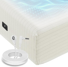 King Grounding Sheets with Deep Pockets - Cotton Silver Fiber for Better Sleep