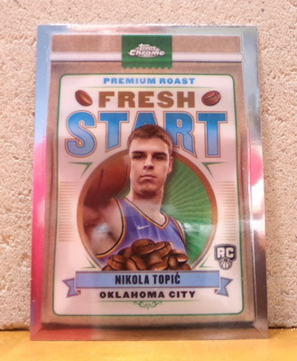 TOPPS CHROME COOL BASKETBALL CARD CHASE PREMIUM ROAST FRESH START NIKOLA TOPIC