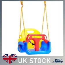 3-in-1 Toddler Swing Seat With Adjustable Ropes Snap Hooks UK