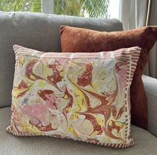 Marbled Pillow Cover W/ELLISHA ALEXINA Border 16x20