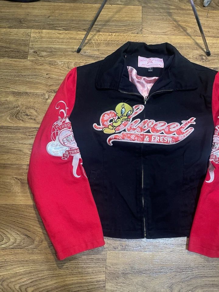 Vintage JH Designs Tweety Bird Women’s Jacket Lined Sweet And Fresh Embroidered - Image 3 of 4