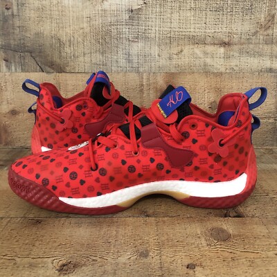 Adidas Harden Vol. 6‎ Vivid Red Monogram Men\'s Size 9.5 Shoes Las Vegas HQ3884 Adidas Harden Vol. 6 Vivid Red Monogram Black Las Vegas  main image 2