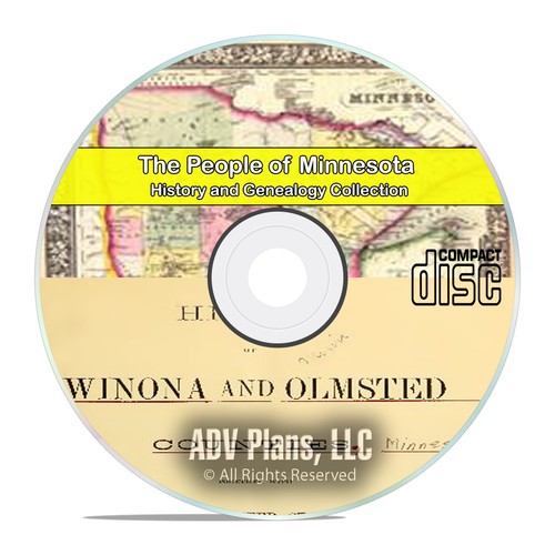 Minnesota MN, People, Cities, Family History and Genealogy 257 livres DVD B08 - Photo 1 sur 1