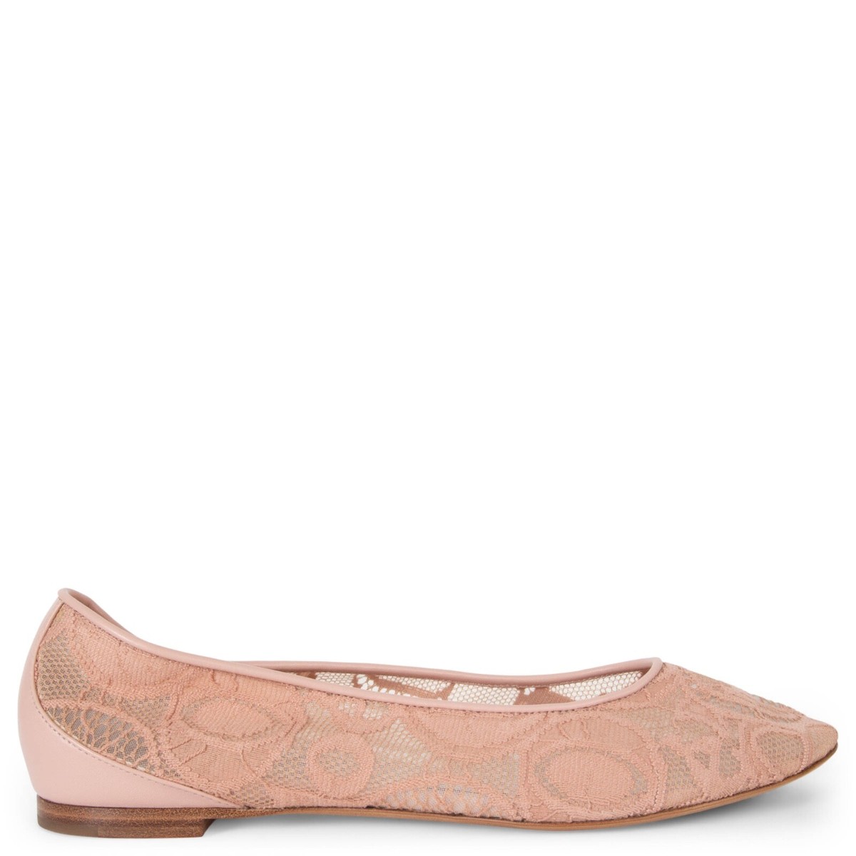 セール【Chloe】Lauren バレリーナシルエット パンプス Pink tea 71251 auth CHLOE Pink Tea 2020 LAUREN LACE Ballet Flats