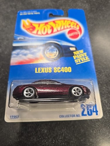 1991 Hot Wheels All Blue Card #264 Lexus SC400 Ultra Hot Wheels - Picture 2 of 3