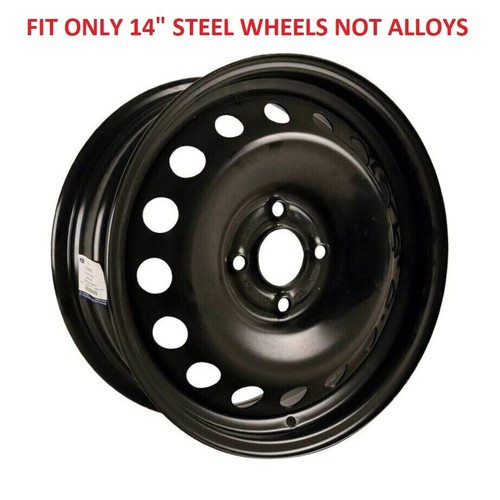 4x14" Embellecedores Cubiertas de rueda para Vauxhall Corsa - Negro 14" - Imagen 3 de 5
