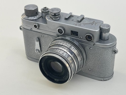 Zorki-2S Silver Russian Rangefinder camera copy LEICA 35mm INDUSTAR-26M 2.8/50mm - Picture 7 of 13