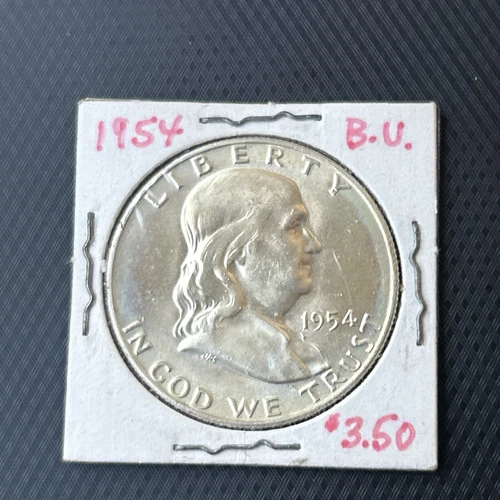 1954 P FRANKLIN HALF DOLLAR BELL LINES UNCIRCULATED Set Break