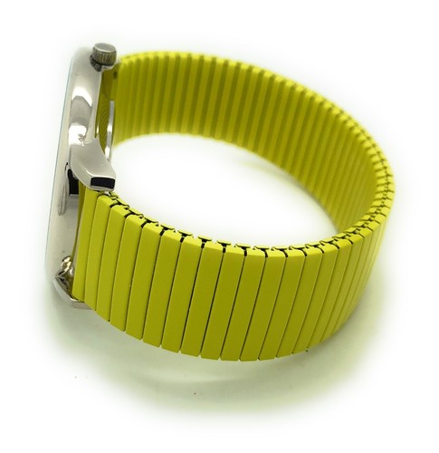 Mens Ladies Q&Q Casual Round Thin Case Stretch Elastic Band Fashion Watch - Picture 49 of 52
