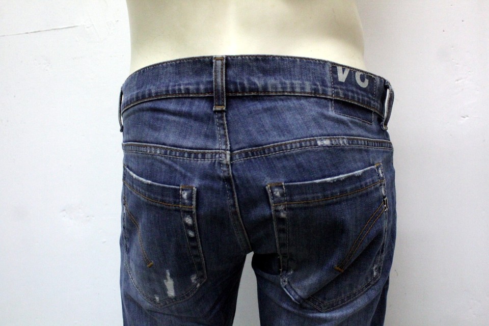 Dondup Men's Pants Size 48 Blue Regular Cotton Logo eBay