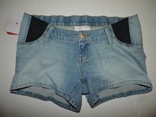 Isabel Maternity by Ingrid Isabel Light Wash Side Panel Denim Jean Shorts Sz 4