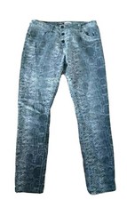 Pantaloni jeans jeans PLEASE P78 taglia M medi fantasia animalier grigi Made ...