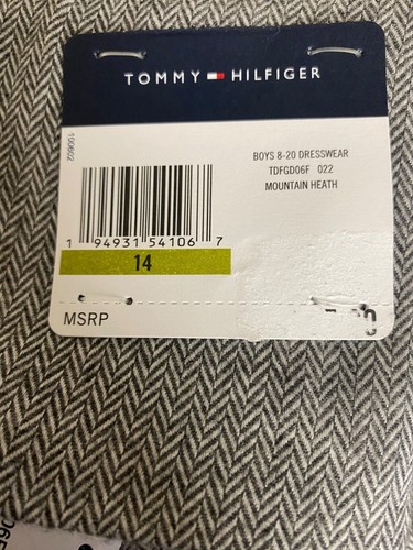 Tommy Hilfiger Big Boys Dark Gray Brushed Herringbone Pocket Jacket Size 14 NWT - Picture 7 of 8