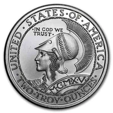 2 oz Silver High Relief Round - Panama-Pacific