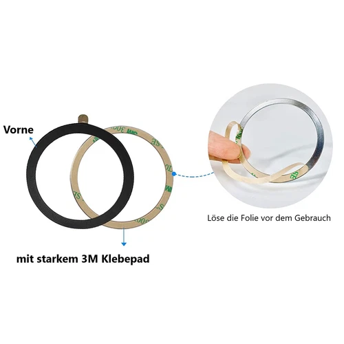 2/5xMagsafe Metallring Magnetisch induktives Laden Ladegerät Zubehör Ring Metall - Bild 6 von 11