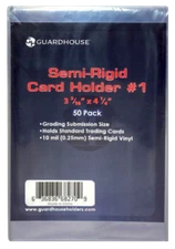 200 PACK GUARDHOUSE SEMI RIGID #1 CARD HOLDERS CASE FRESH! BCW FREE SHIPPING!