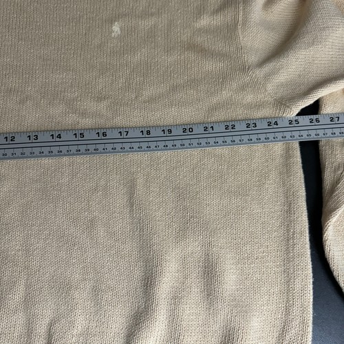 Polo Ralph Lauren Vintage Sweater XL Roll Beck Beige Linen & Cotton (See Descp) - Picture 9 of 11
