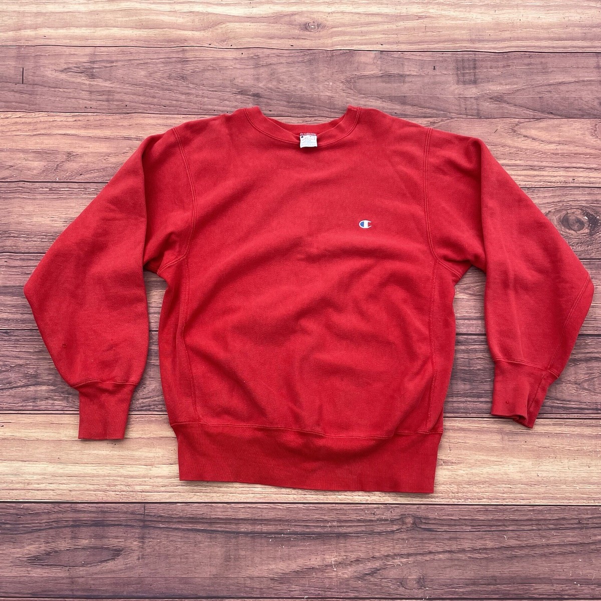 80s Champion REVERSE WEAVE red XL USA製 古着 80s USA製 Champion Reverse Weave 「WISCONSIN」 刺しゅう
