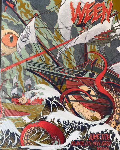 Ween Atlantic City, NJ 6.10 & 6.11 2022 Matching Numbered Silkscreen Poster Set - Bild 3 von 3