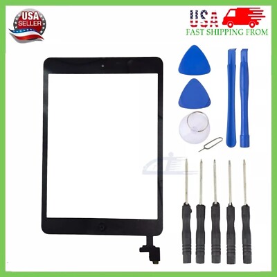 For iPad Mini 1/2 (A1454 A1455 A1489 A1490) Touch Screen Glass Digitizer - Black
