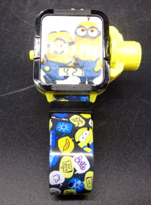 Illumination ''MINIONS'' Projection Digital Rubber Watch with 6 Different Scenes