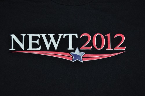 t-shirt xlarge newt gingrich 2012 politica presidenziale 23,5 pollici pit to pit - Foto 1 di 3