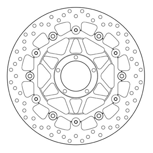 DISCHI FRENO ANTERIORE BREMBO SERIE ORO FLOTTANTI DUCATI 1199 PANIGALE R 2014 - Foto 2 di 3