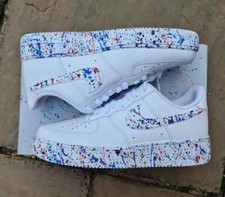Air Force 1 Custom Puerto Rico Splatter Red/Blue mens 10.5 eBay User: percip20