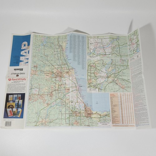 State Farm Road Atlas & Illinois Road Maps Vintage 1980s Gousha Rand McNally 80s - Picture 12 of 24