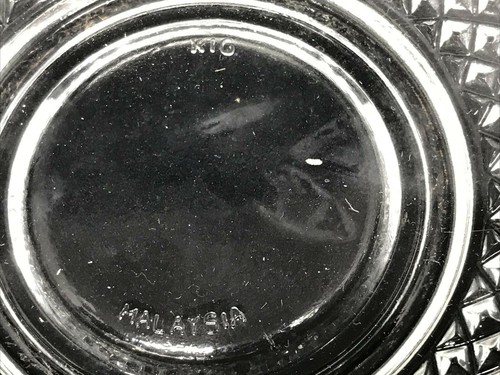 VTG 7" Lidded Clear Cut Glass Candy DIsh Nuts Bowl Fleur de Lis Hearts 2" Deep - Picture 5 of 12