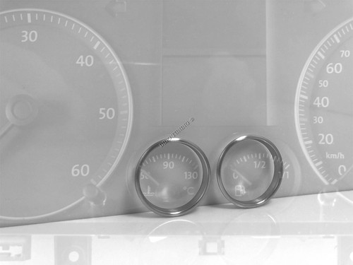For VW Touareg 2002-2010 Brushed Aluminum Dashboard Trim dash Cluster Rings 2pcs - Picture 2 of 8