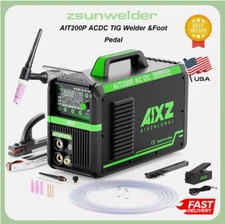 200Amp AC/DC/Pulse/Stick/ARC/TIG Welding Machine & Foot Pedal, 5in1 TIG Welder