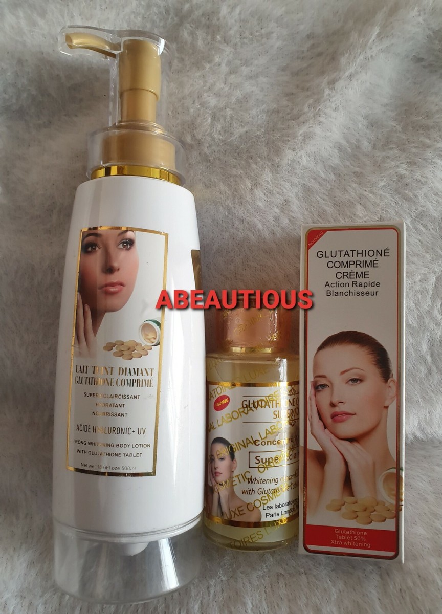 Soin claircissant 500 Ml Lait Teint Diamant Au Glutathionine -  claircissant Corporel 500 Ml - Neuf - France