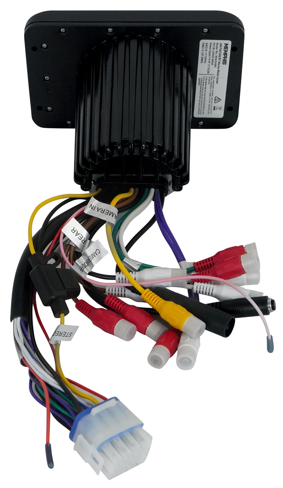 2-зонный морской Bluetooth-приемник Memphis MXAZ24MC Черные светодиодные динамики для вейкборда