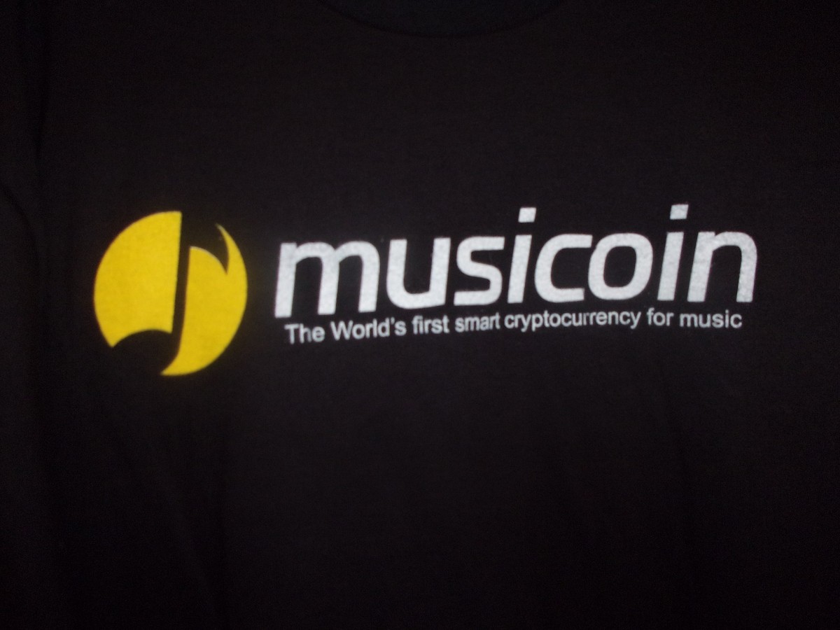 MUSICOIN worlds first smart Cryptocurrency for Music black XL t shirt | eBay