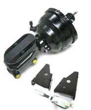 1967 - 1980 Camaro 8" Dual BLACK OUT Power Brake Booster + Milled Master + Mount