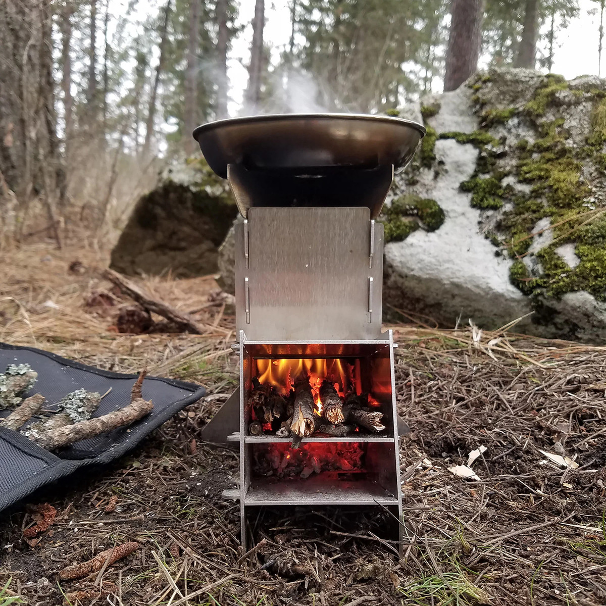 Portable Flat-Pack Wood Burning Rocket Stove For Camping Gear | Stainless  Steel | eBay