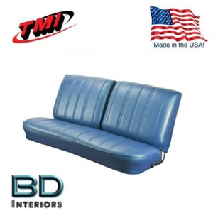 Details Zu 1966 Chevy El Camino Front Bench Seat Upholstery Blue Made In Usa By Tmi