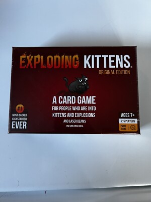 EXPLODING KITTENS Card Game - Brand New Never Opened , Fun Kids , Mess Free Rare
