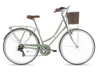 Kingston Hampton, Ladies Traditional Bike, Classic Shopper Comfort Bicycle Sage Kingston Hampton, Ladies Traditional Bike, Classic Shopper Comfort Bicycle Sage