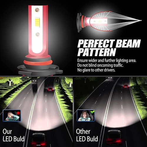 9012 HIR2 LED High Lo Beam Headlights Bulbs 60W 10000LM 6000K White Super Bright - 第 34/47 張圖片