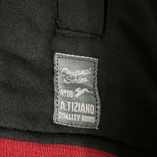 A. Tiziano Track Jacket 6X Denver Caviar Red Black Zip Up Cotton New With Tags - Picture 4 of 6