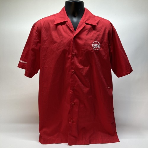 Vintage Circuit City S/S Roadshop Stereo Installation Crew Knopfleiste Hemd Gr. Medium - Bild 2 von 7