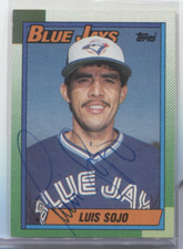Luis Sojo Jays Autographed 1990 Topps #594 w/COA 080924MLCD253