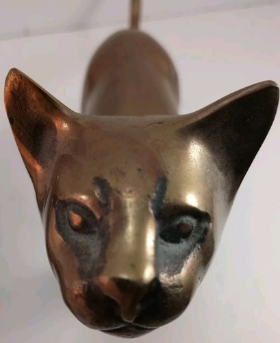 VTG Pair Bronze Cat Kitten Figurines Sculpture Statute Art Deco Style - Picture 4 of 24