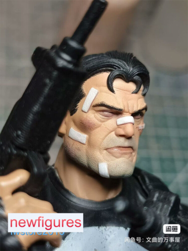 1/6 1/12 1/18 Punisher Frank Castle Head Sculpt For 12" 6" Male Figure Body Toys - Picture 7 of 8