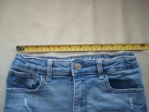 Gap Girls Kids Size 10 High Rise Denim Shorts Pants Adjustable Wait Blue - Picture 6 of 8