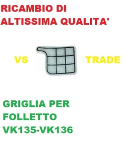 filtro HEPA KOBOLD Filtri Folletto per VK135 VK136 2pz griglia motore