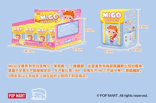 POPMART MIGO Stationery Series Blind Box Figure Toy Art Designer Gifts - Bild 14 von 19